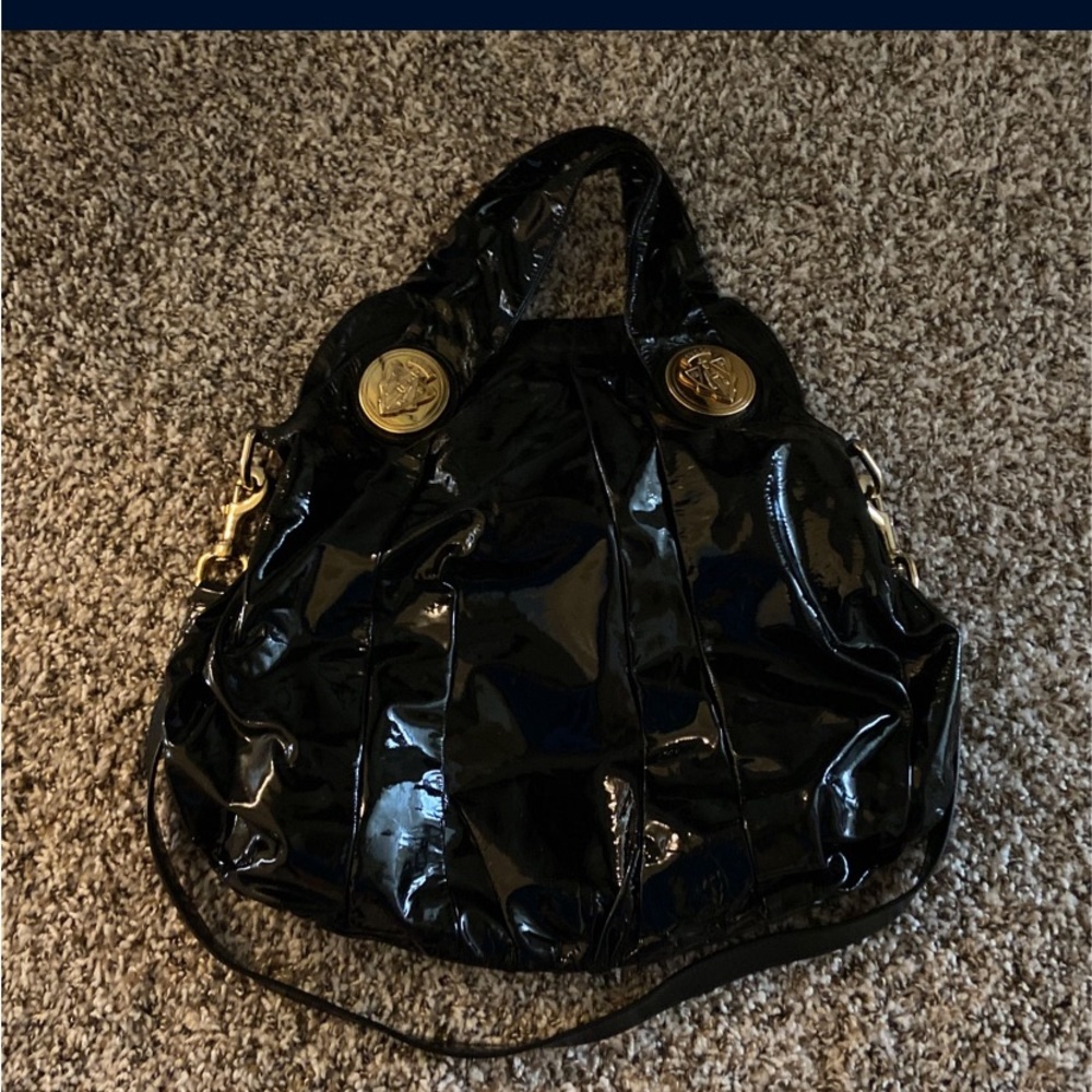 Authentic vintage Gucci Hysteria patent leather hobo purse